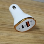New & Mini PD Car Charger QC3.0 Dual USB Mobile Charger