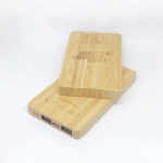 5000 mAh eco bamboo wireless power bank